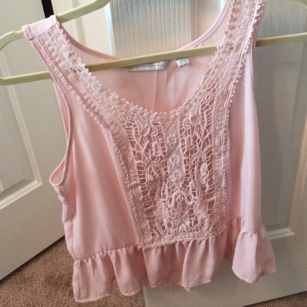 Lauren Conrad Pastel Pink Blouse. NEVER WORN
